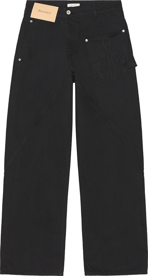 J.W.Anderson Twisted Workwear Jeans in Black