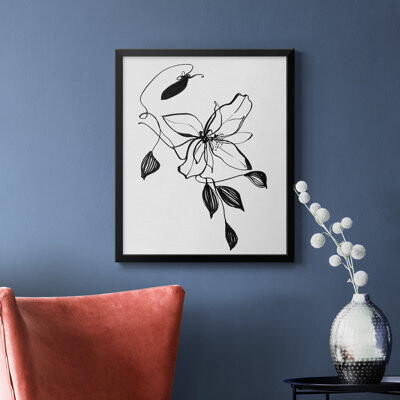 Winston Porter Wild Clematis I Premium Framed Canvas - Ready to Hang