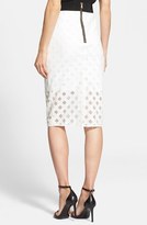 Thumbnail for your product : Milly Lattice Embroidered Mesh Midi Skirt