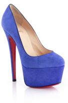 Thumbnail for your product : Christian Louboutin Victoria Suede Platform Pumps