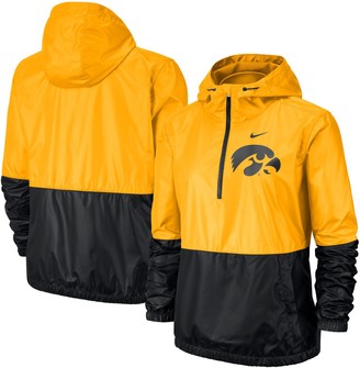 nike black and gold windbreaker