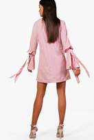 Thumbnail for your product : boohoo Sleeve Detail Stripe Shift Dress