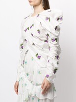 Thumbnail for your product : yuhan wang Floral-Print Puff-Sleeve Blouse
