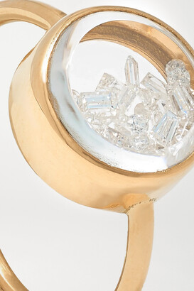 Moritz Glik 18-karat Gold, Sapphire Crystal And Diamond Ring - 6