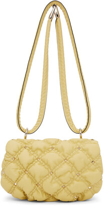 Loco Small Embellished Shoulder Bag in Yellow - Valentino Garavani