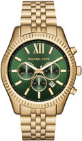 Thumbnail for your product : Michael Kors 44mm Lexington Bracelet Watch, Golden/Green
