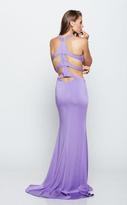 Thumbnail for your product : Milano Formals - Bedazzled Halter Neck Cutout Bodice Long Dress E2107
