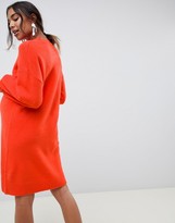 Thumbnail for your product : ASOS DESIGN Maternity knitted mini dress in fluffy yarn