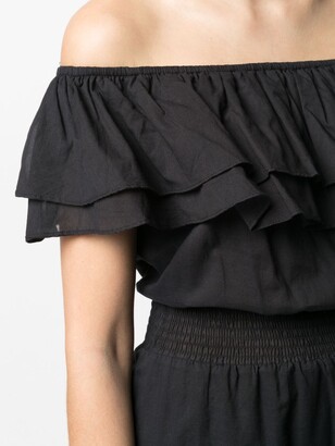 Liu Jo Off-Shoulder Cotton Maxi Dress