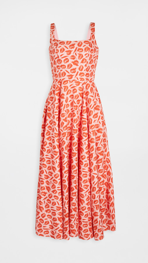Brandon Maxwell Lip Print Dress ShopStyle
