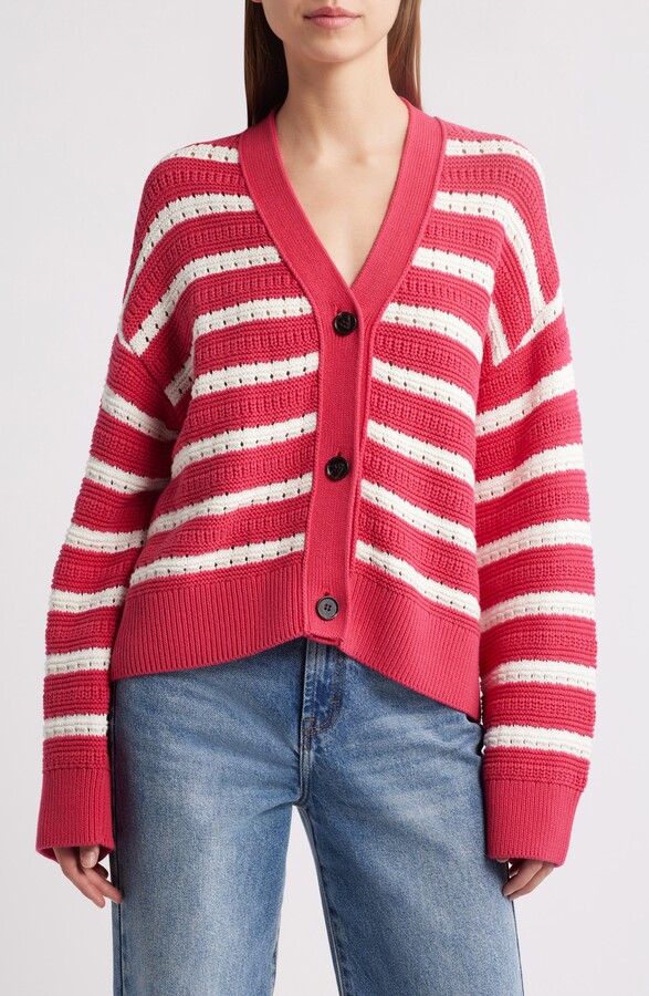 Rails Geneva Stripe Cotton Cardigan