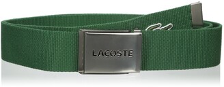 Lacoste Men's L.12.12 Textile Signature Croc Logo Belt