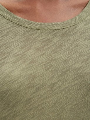 ATM - Distressed-hem Slubbed-cotton Long-sleeved T-shirt - Khaki