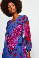 Thumbnail for your product : Karen Millen Print Drama Wrap Dress