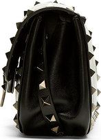 Thumbnail for your product : Valentino Black Matte Leather Rockstud Cross Body Bag