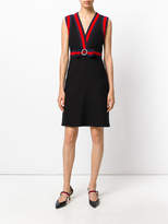 Thumbnail for your product : Gucci stripe border and bow detail knit dress