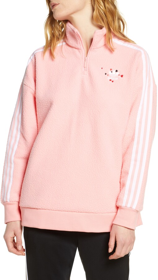 adidas fleece half zip