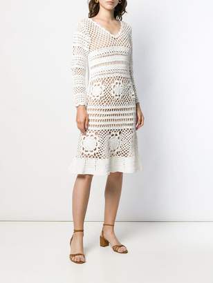 Self-Portrait crochet-style day dress
