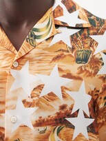 Thumbnail for your product : Amiri Tropical Star Silk-twill Shirt - Orange Multi
