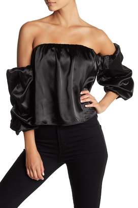 Know One Cares Off-the-Shoulder Puff Sleeve Top