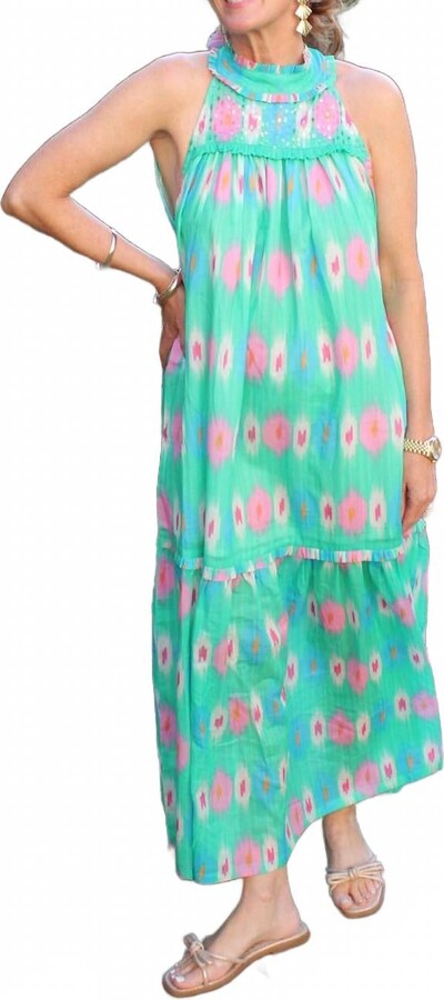 Bella Tu Camden Cutaway Halter Neck Dress In Mint