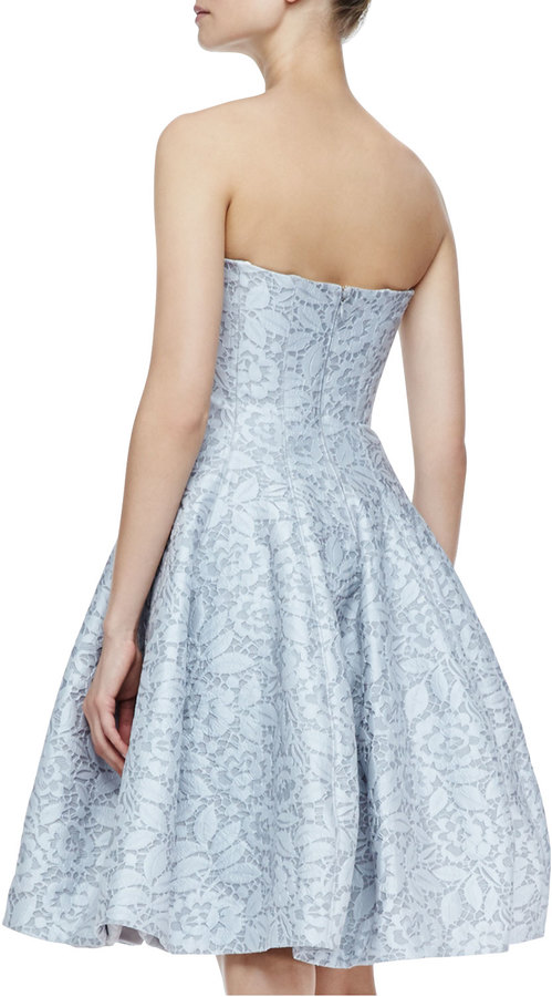 strapless full skirt dress