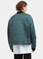 Thumbnail for your product : Raf Simons Oversized Fleeced RS Patch Bomber Jacket in Green