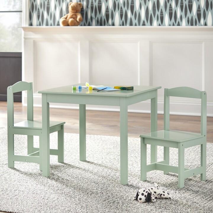 Global Pronex Hayden Child Kids Rectangle Engineered Wood Table and 2
