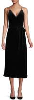 Thumbnail for your product : Frame Tie-Waist Velvet Midi Slip Dress