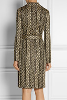 Thumbnail for your product : Diane von Furstenberg Dolores metallic knitted wrap dress