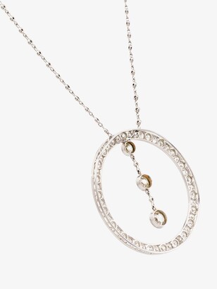 Mindi Mond 18K White Gold Old European Diamond Necklace