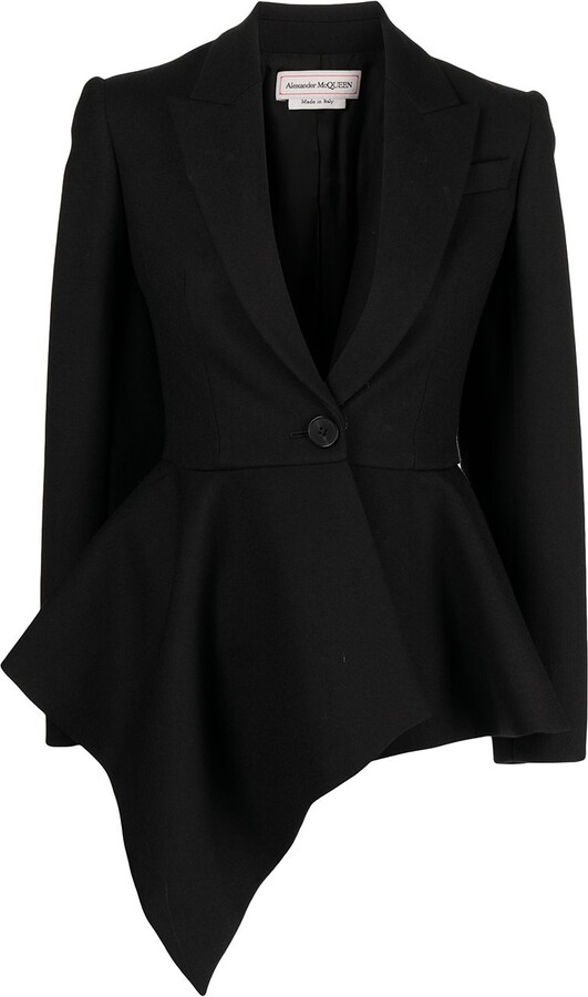 peplum wool coat