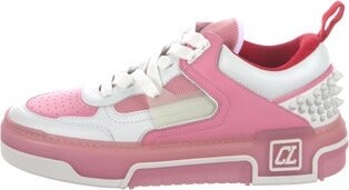Christian Louboutin Leather Colorblock Pattern Sneakers