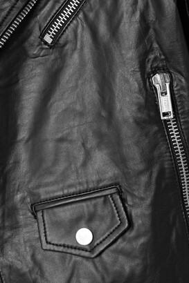 Deadwood + Net Sustain River Leather Biker Jacket - Black