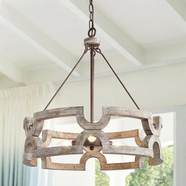 LNC3-LightWoodenDrumChandelierwithRusticBronzeFinish-WarmFarmhouseStyle