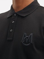 Thumbnail for your product : Moncler Logo-embroidered Cotton-pique Polo Shirt - Black