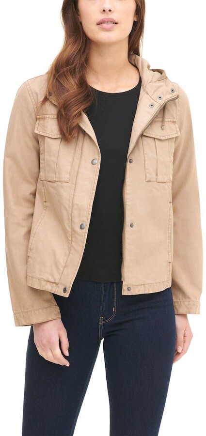 Khaki Hooded Jacket | Shop the world's largest collection of 