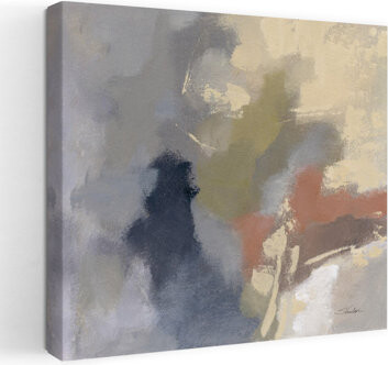 Trend Board Life Contemporary Quiet Moment I With Abstract Blue Art
