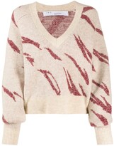 Thumbnail for your product : IRO patterned V-neck jumper