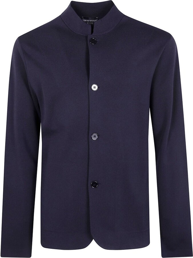 Emporio Armani Button-Up Straight Hem Cardigan