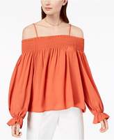 Thumbnail for your product : Ultra Flirt By Ikeddi Juniors' Smocked Off-The-Shoulder Top