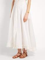 Thumbnail for your product : Thierry Colson Romane Cotton And Silk Blend Voile Skirt - Womens - White