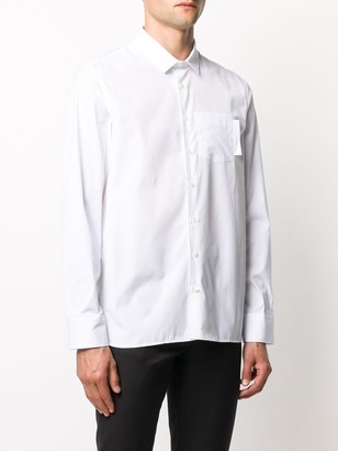 Neil Barrett Logo-Tab Long-Sleeve Shirt