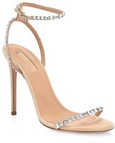 Thumbnail for your product : Aquazzura Very Vera Embellished Suede Sandals
