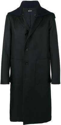 Jil Sander loose hooded coat