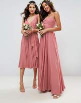 Thumbnail for your product : ASOS DESIGN Bridesmaid bow front bandeau maxi dress