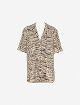 Thumbnail for your product : Faithfull The Brand Charlita animal-print linen shirt dress