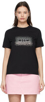 Thumbnail for your product : MSGM Black Sparkly Logo T-Shirt