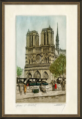 Wendover Art Group Quai St. Michel - Picture Frame Painting on Paper