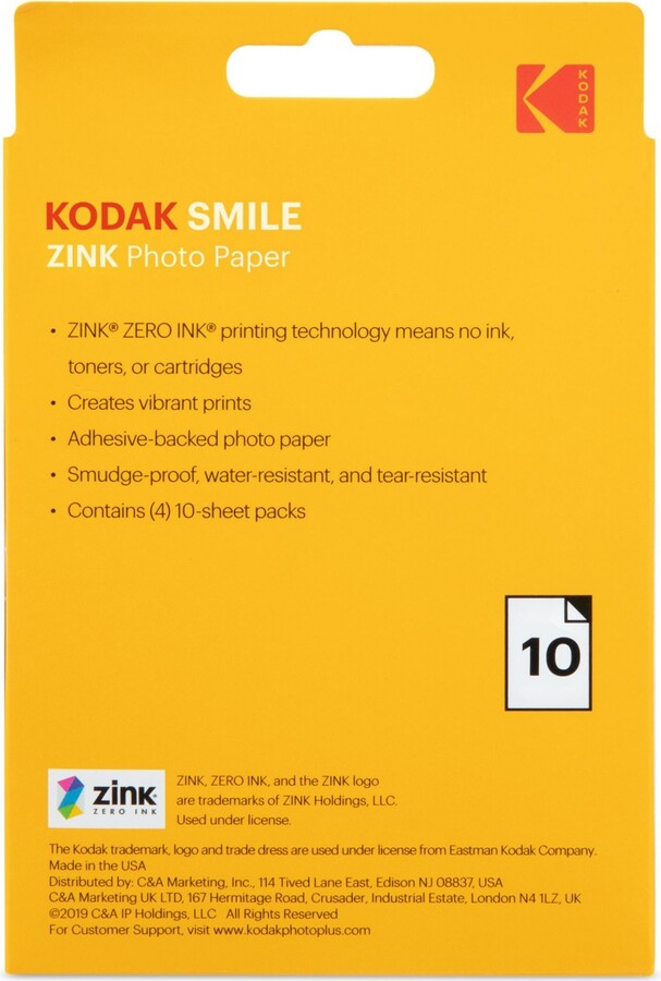  Kodak 2x3 Premium Zink Photo Paper (120 Pack